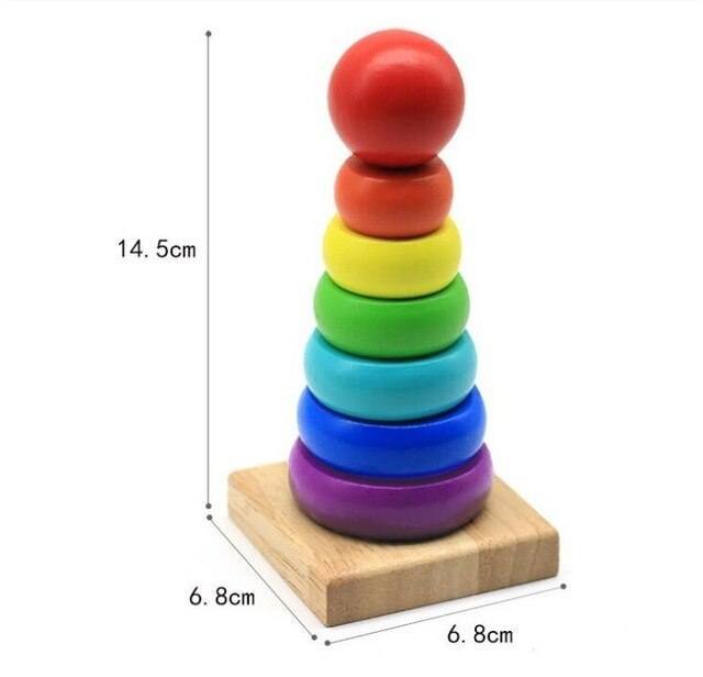 Pyramide de couleur en bois – Image 2