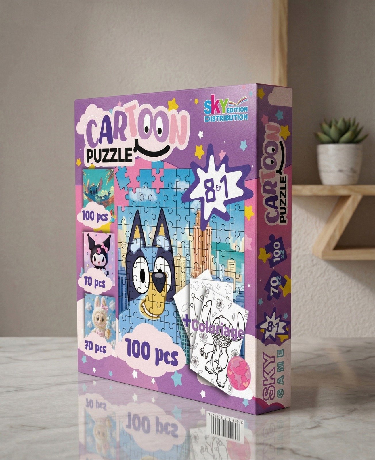 PUZZLE CARTOON 8 EN 1
