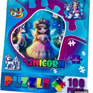 PUZZLE UNICORNE ET FROZEN + UN LIVRE DE COLORIAGE