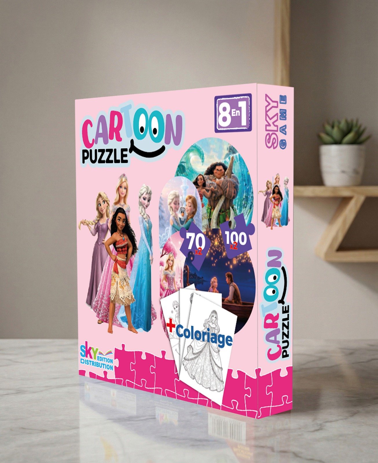 PUZZLE CARTOON 8 EN 1