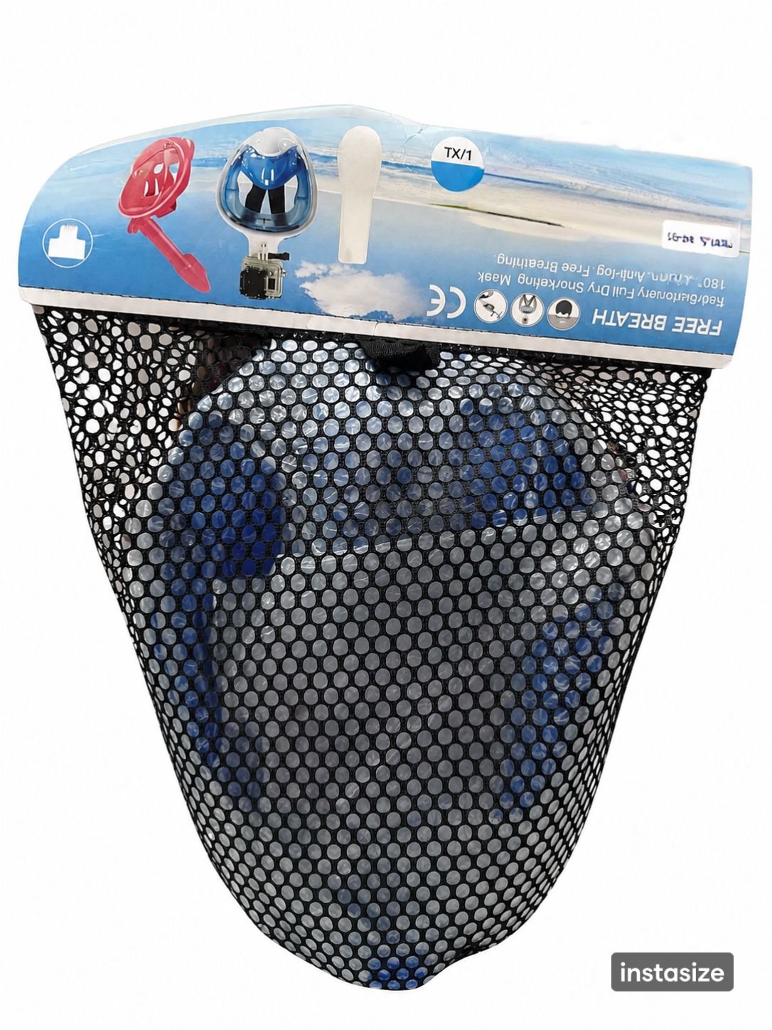masque de visage bleu L / XL