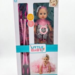 poupée avec poussette pliable