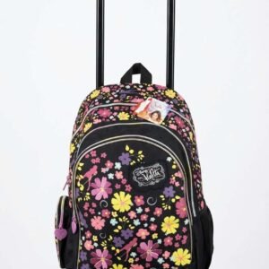 cartable fille avec chariot 2 roues