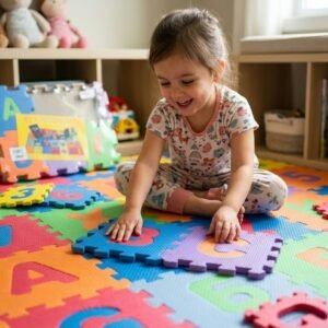 tapis puzzle en forme alphabet